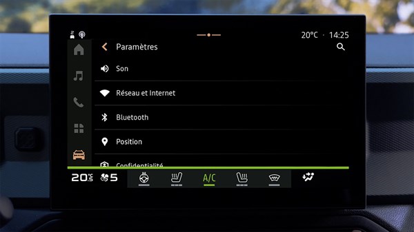 Dacia Bigster - System settings