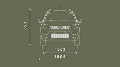 New Duster front-end dimensions