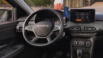 Sandero adjustable steering wheel